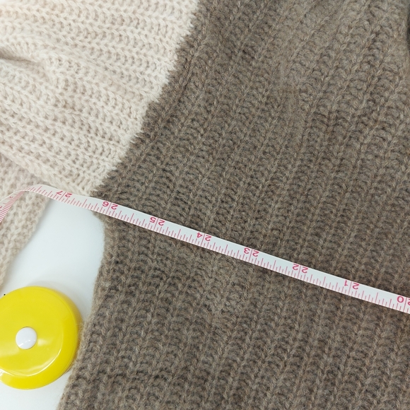 Nordstrom Signature Cashmere Colorblock Cowlneck Sweater Oversized Small - Picture 8 of 8